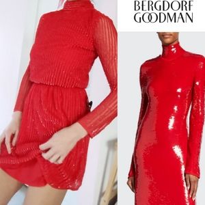 Nwt Revolve  shiny sequin sample Bottega mock turtleneck dress